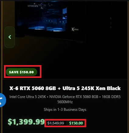Xidax $150 off offer